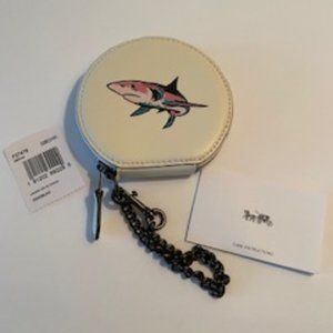 Coach shark wallet/change purse with chain. NEW